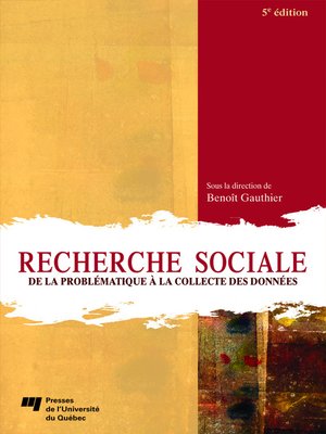 cover image of Recherche sociale, 5e édition